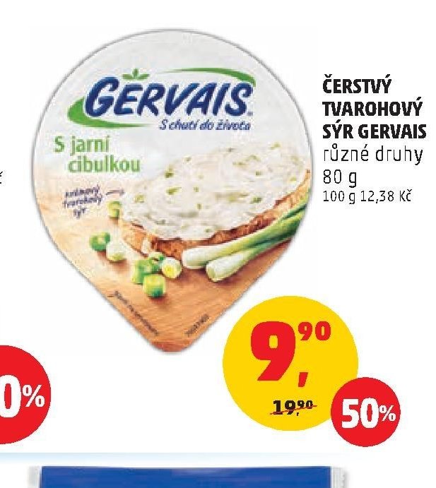 Čerstvý tvarohový sýr Gervais