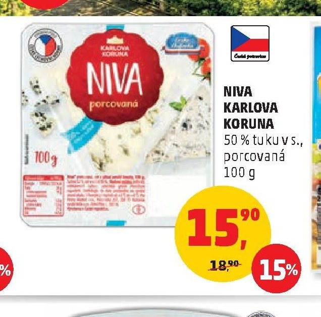 NIVA KARLOVA KORUNA 50 % tuku v s., porcovaná