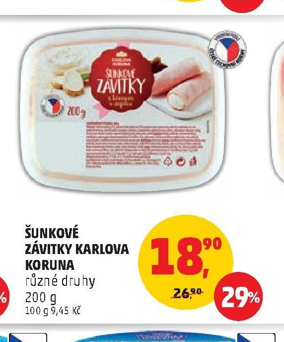 ŠUNKOVÉ ZÁVITKY KARLOVA KORUNA