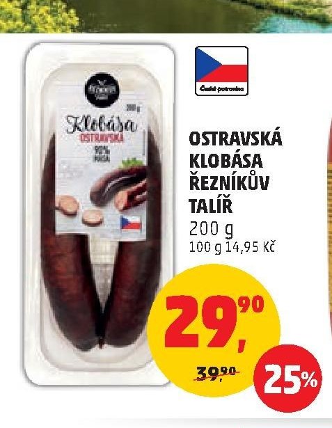 OSTRAVSKÁ KLOBÁSA ŘEZNÍKŮV TALÍŘ