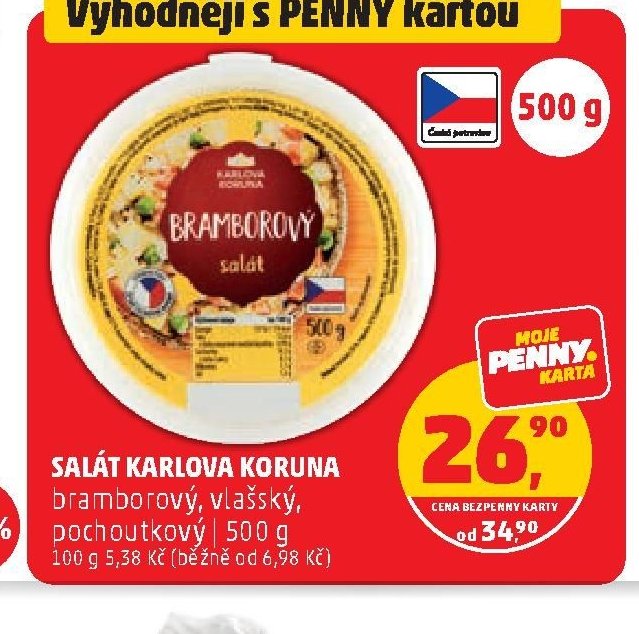 SALÁT KARLOVA KORUNA bramborový, vlašský, pochoutkový