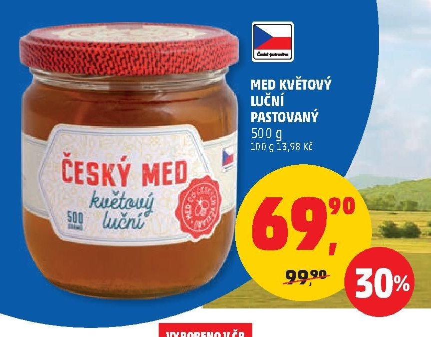 Český med květový luční 500 g