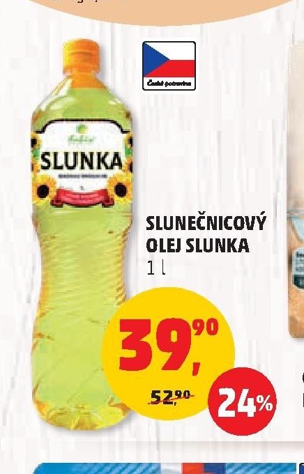 Slunečnicový olej Slunka 1 l