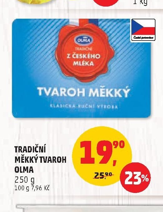 Tradiční měkký tvaroh Olma