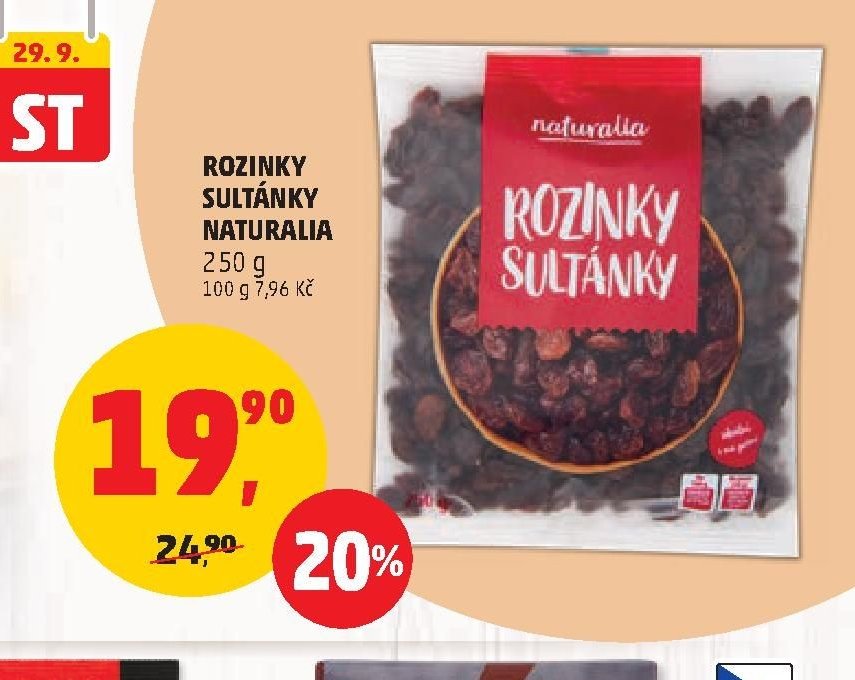 Rozinky sultánky Naturalia 250 g