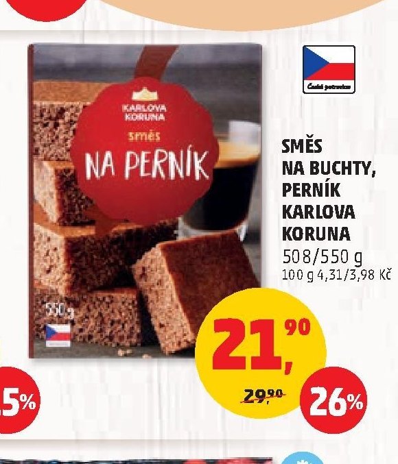 Směs na buchty, perník Karlova Koruna 508/550 g