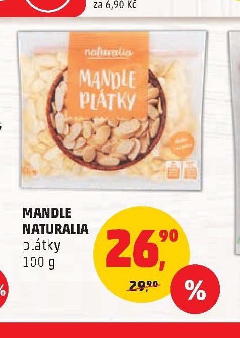 Mandle Naturalia plátky 100 g