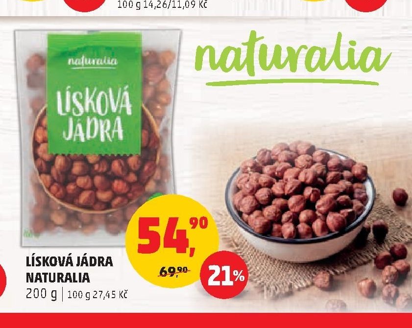 Lísková jádra Naturalia 200 g
