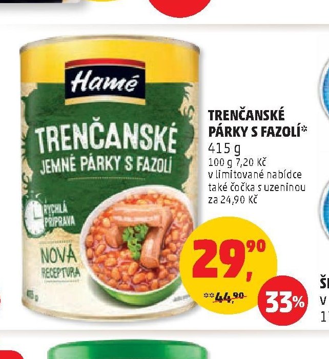 TRENČANSKÉ PÁRKY S FAZOLÍ