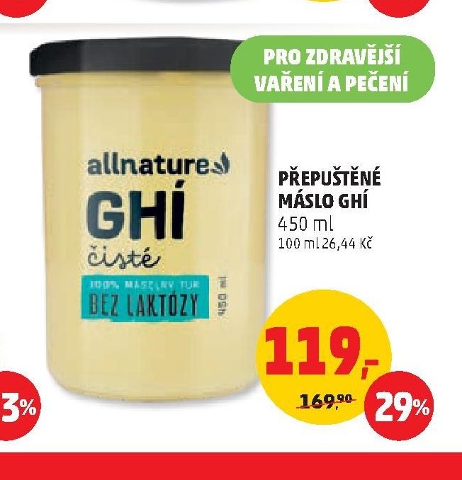 PŘEPUŠTĚNÉ MÁSLO GHÍ