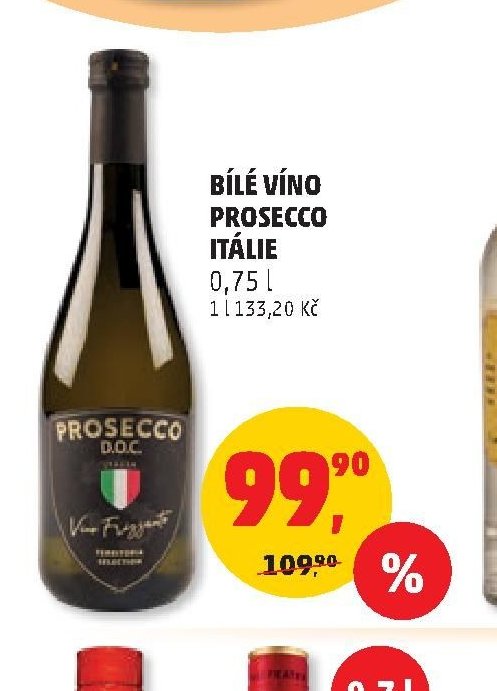BÍLÉ VÍNO PROSECCO ITÁLIE