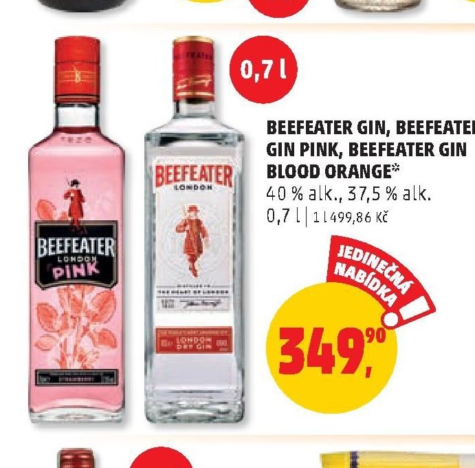 BEEFEATER GIN, BEEFEATER GIN PINK, BEEFEATER BLOOD ORANGE