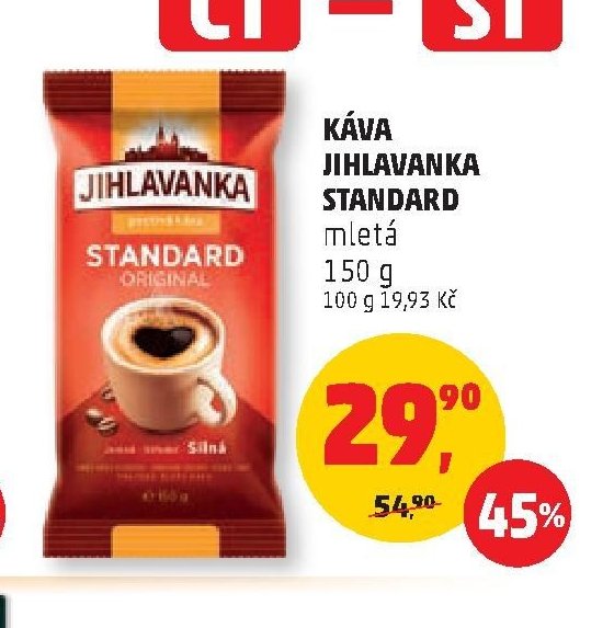 KÁVA JIHLAVANKA STANDARD mletá 150 g