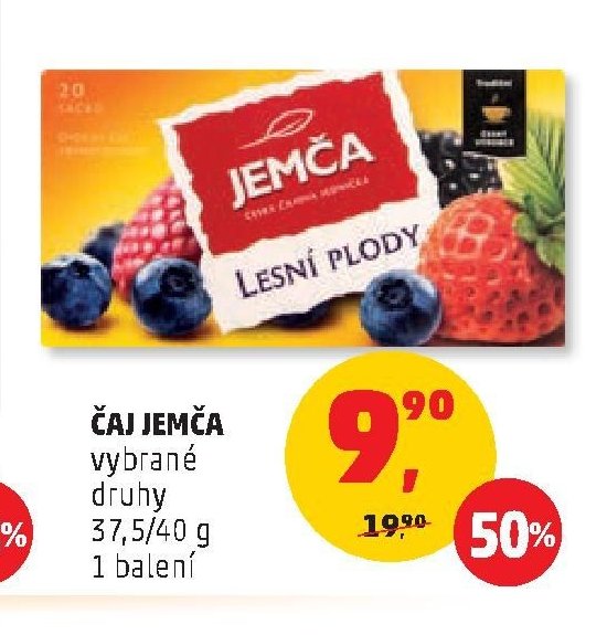 ČAJ JEMČA vybrané druhy 37,5/40 g