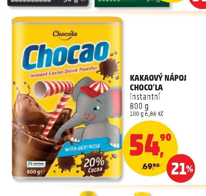 KAKAOVÝ NÁPOJ CHOCO'LA instantní 800 g