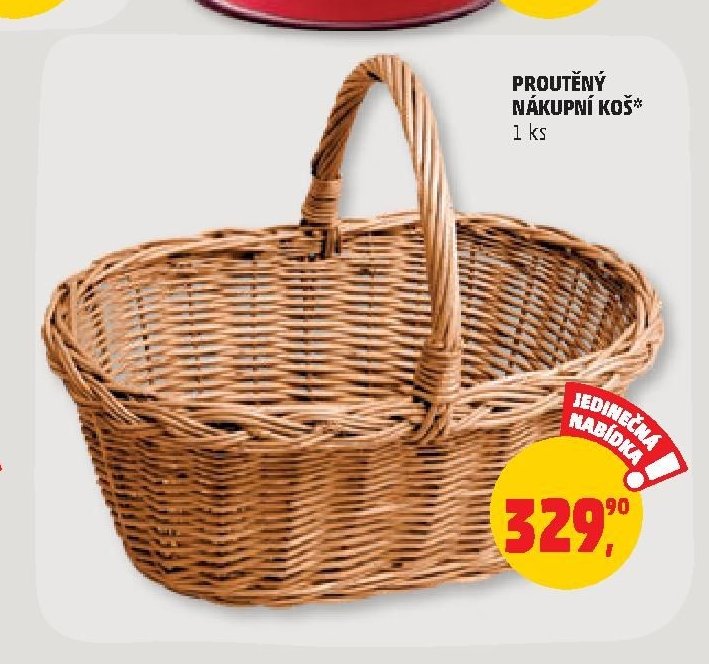 Proutěný nákupní koš*