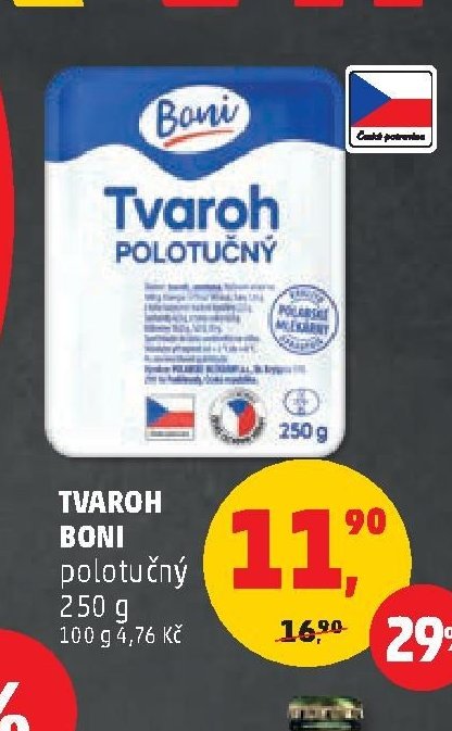 TVAROH BONI polotučný 250 g