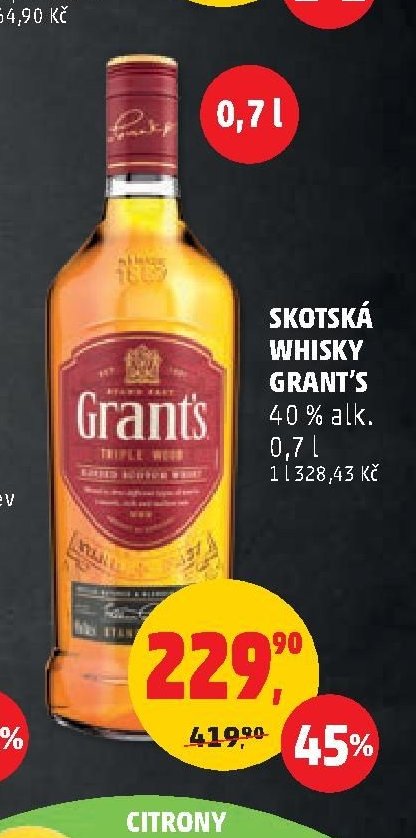 SKOTSKÁ WHISKY GRANT'S