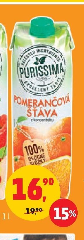 Purissima pomerančová šťáva