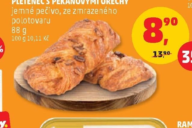 Pletenec s pekanovými ořechy