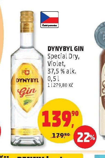 DYNYBYL GIN Special Dry, Violet, 37,5 % alk. 0,5 l