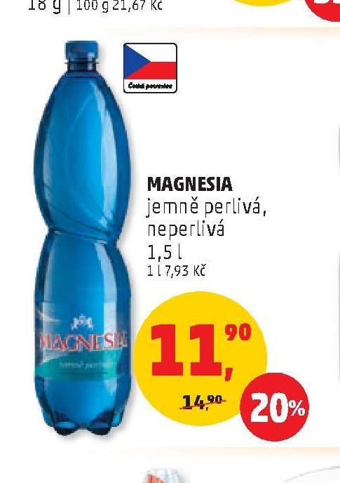 MAGNESIA jemně perlivá, neperlivá 1,5 l