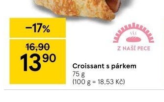 Croissant s párkem