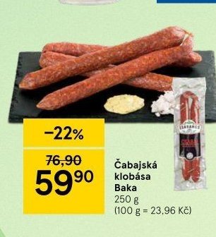 Čabajská klobása Baka