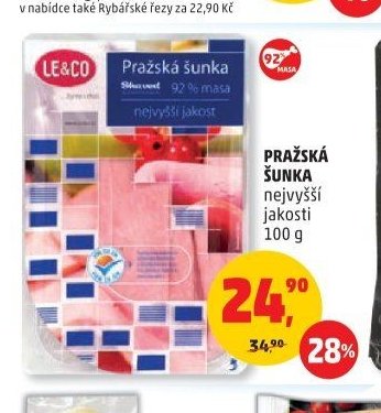 PRAŽSKÁ ŠUNKA nejvyšší jakosti