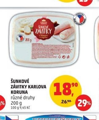 ŠUNKOVÉ ZÁVITKY KARLOVA KORUNA