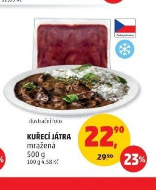 KUŘECÍ JÁTRA mražená 500 g