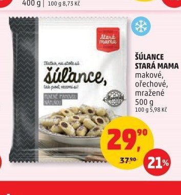 ŠÚLANCE STARÁ MAMA makové, ořechové, mražené