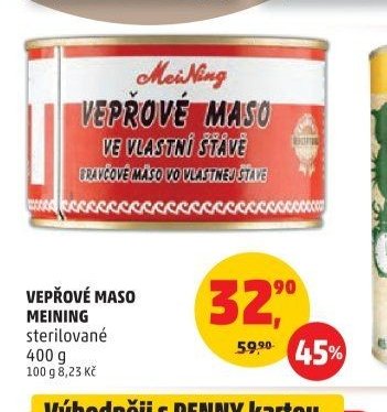VEPŘOVÉ MASO MEINING sterilované 400 g