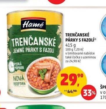 TRENČANSKÉ PÁRKY S FAZOLÍ 415 g