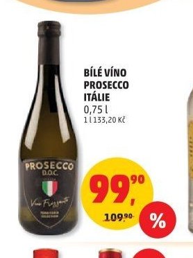 BÍLÉ VÍNO PROSECCO ITÁLIE