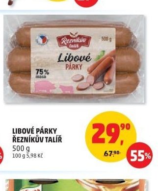 Libové párky Řezníkův talíř