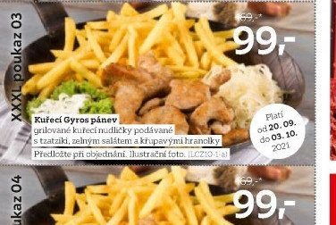 Kuřecí Gyros pánev