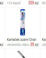 Kartáček zubní Oral- ultratenká vlákna