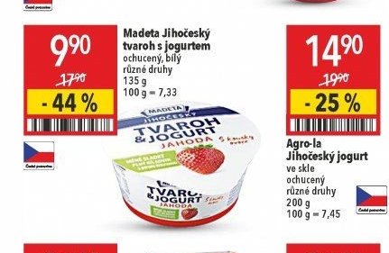 Madeta Jihočeský tvaroh s jogurtem