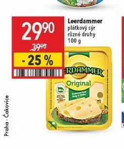 Leerdammer plátkový sýr