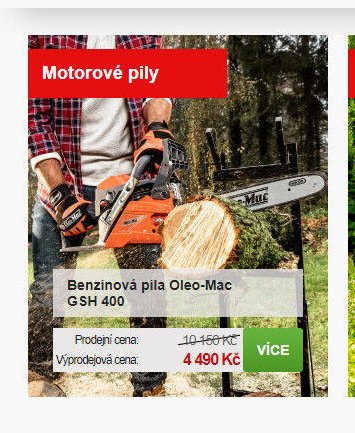 Benzínová pila Oleo-Mac GSH 400 - Mountfield akcniletaky.com