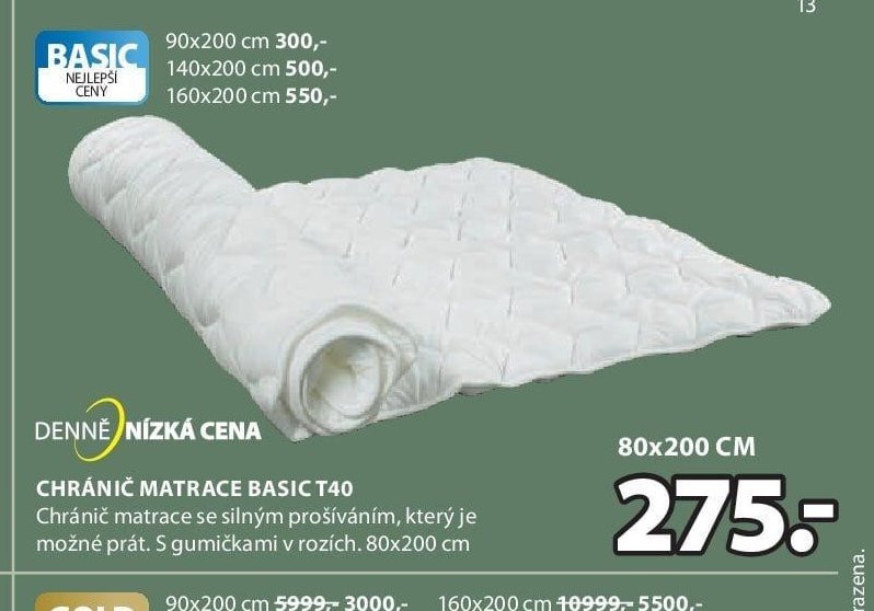 CHRÁNIČ MATRACE BASIC T40 - Jysk akcniletaky.com