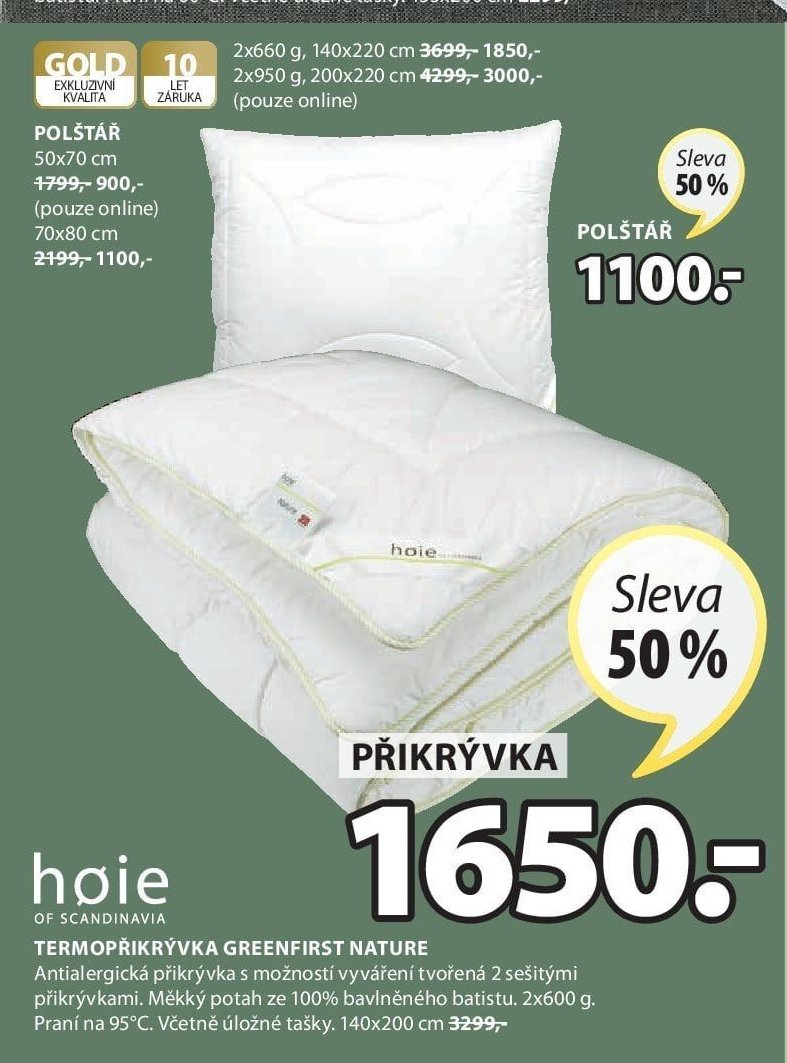 Přikrývka Hoie Greenfirst Nature - Jysk akcniletaky.com