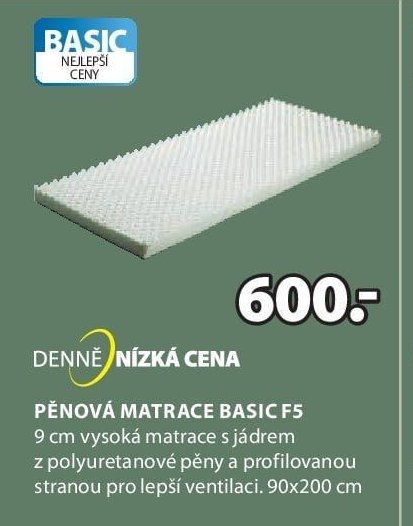 Pěnová matrace BASIC F5 - Jysk akcniletaky.com