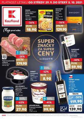 akční leták Kaufland 29.9.2021-5.10.2021