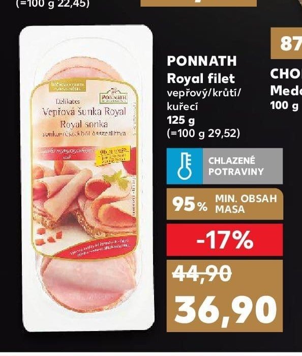 PONNATH Royal filet vepřový/krůtí/kuřecí 125 g