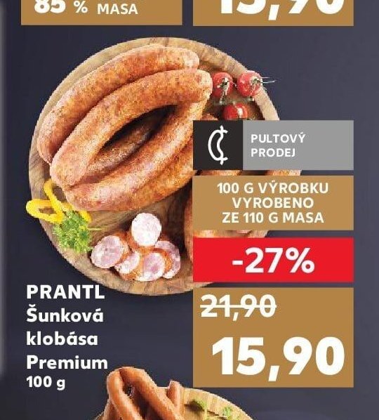 PRANTL Šunková klobása Premium 100 g