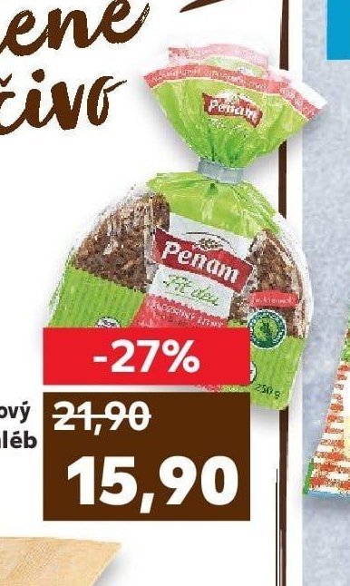 PENAM FIT Žitný celozrnný chléb / Žitnoslunečnicový celozrnný chléb