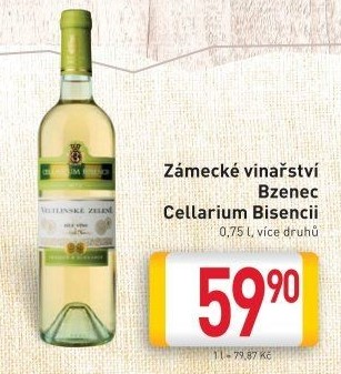 Vína Cellarium Bisencii Zámecké vinařství Bzenec