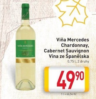 Víno Chardonnay Viňa Mercedes